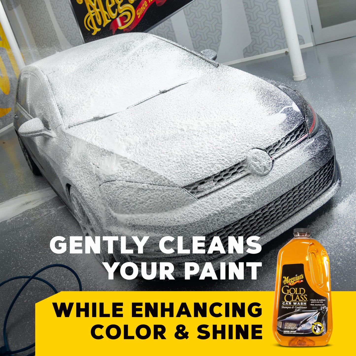 Meguiar's Gold Class Car Wash - Get Professional Results in a Foam Cannon or as a Bucket Wash - Give the Gift of a Clean and Glossy Car, the Perfect Holiday Gift for any Car Enthusiast - 64 Oz