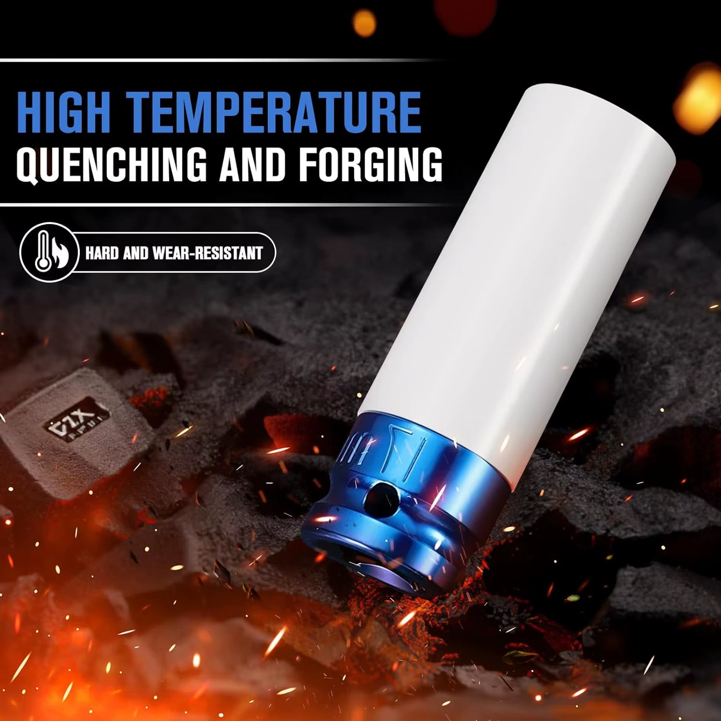 Drive Wheel Protector Impact Socket Impact Sleeve Set Durable Plastic Sleeves 15Mm, 17Mm, 19Mm, 21Mm, and 22Mm