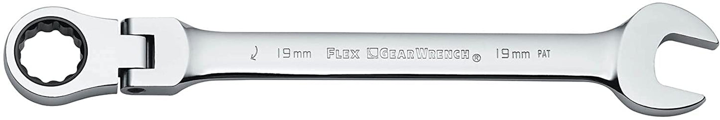 GEARWRENCH 12 Piece Flex Head Ratcheting Combination Wrench Set | 12 Point | Metric | 9901D