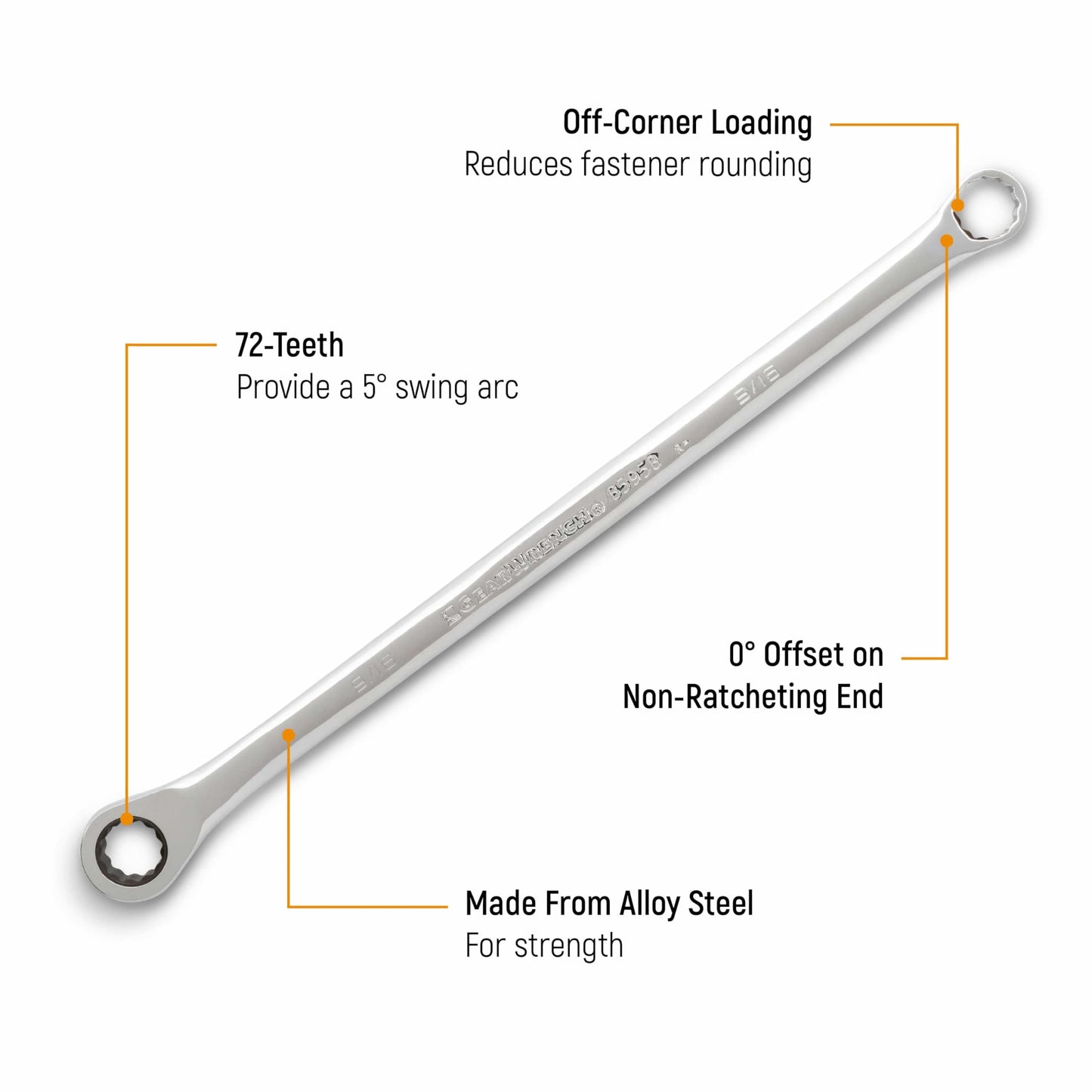 GEARWRENCH 17 Pc. GearBox™ 12 Pt. XL Double Box Ratcheting Wrench Set, Metric - 85989