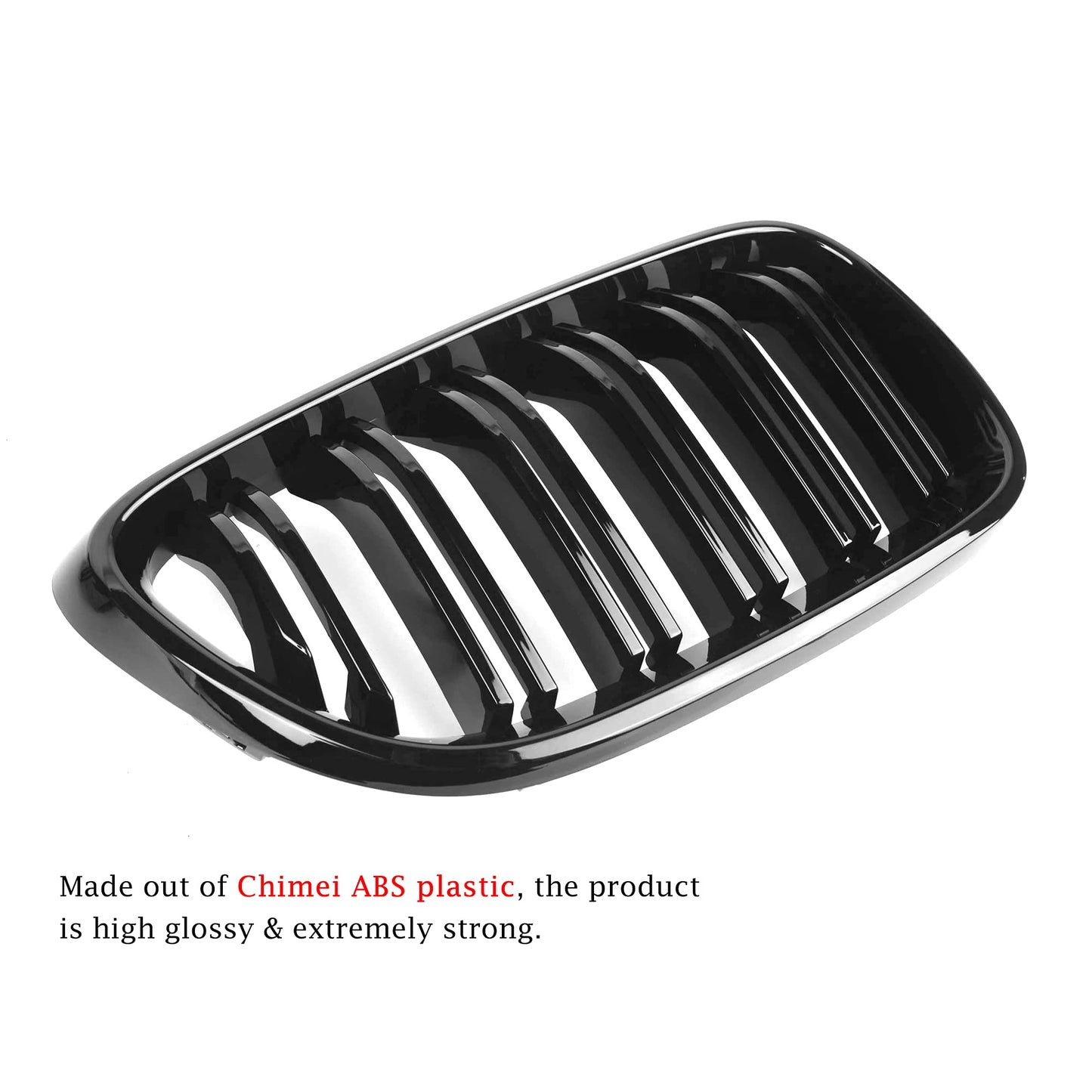 BMW Front Replacement Kidney Grill for 2 Series F22 F23 F87 M2 Gloss Black