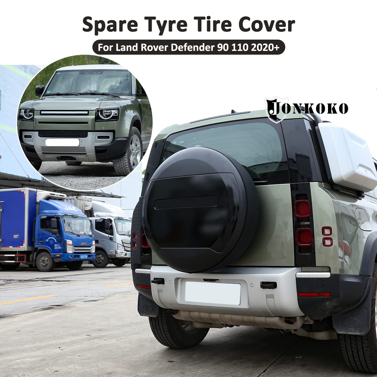 7 Styles Car Rear Spare Tire Protective Cover for Land Rover Defender 110 130 2020-2024 Car Exterior Accessories (with Logo) (5 Styles)