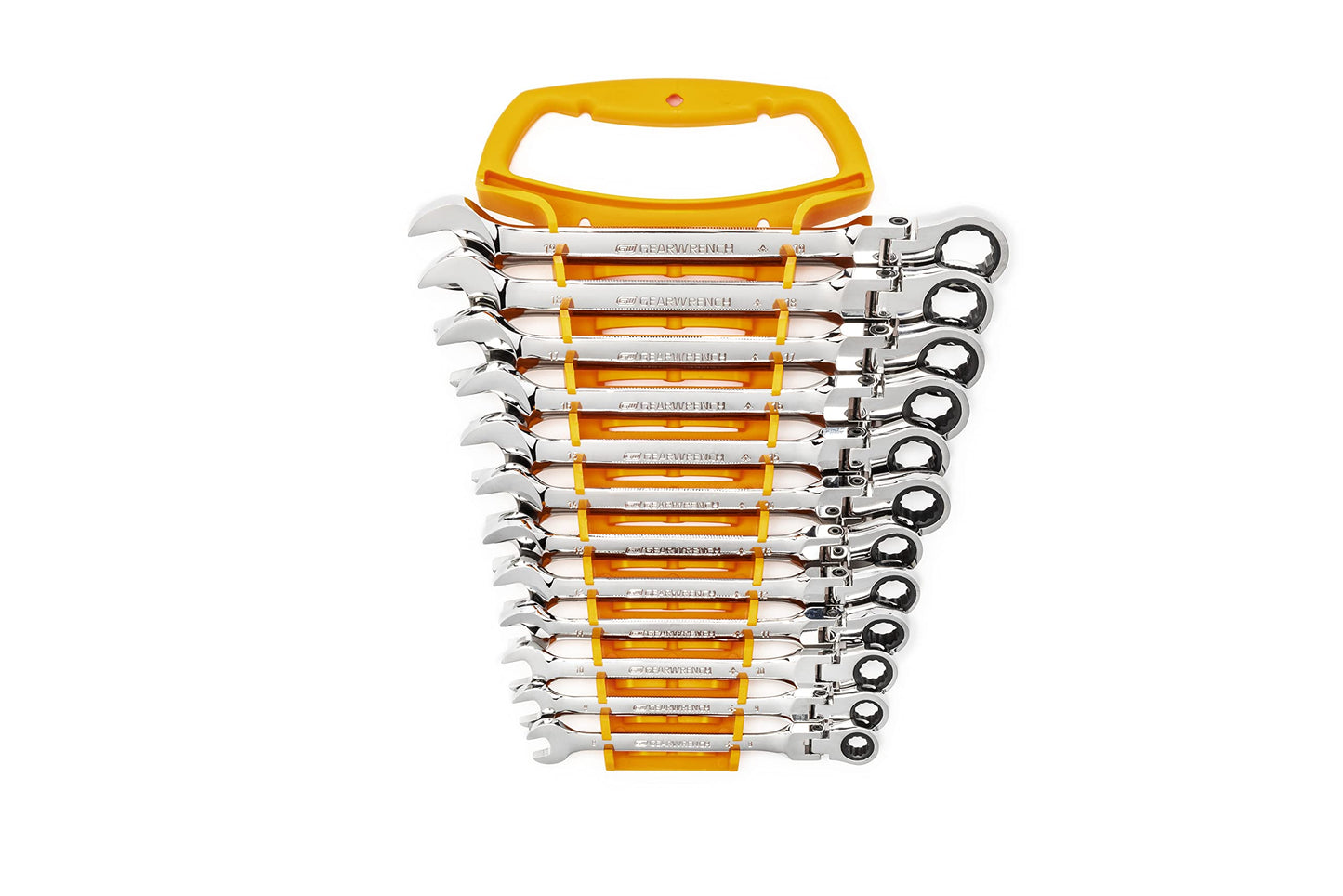 GEARWRENCH 12 Piece Flex Head Ratcheting Combination Wrench Set | 12 Point | Metric | 9901D