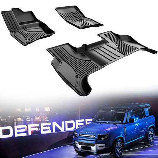 Compatible with 2020-2024 Defender 110 Floor Mats | Custom Fit Car Mats for Land Rover/Range Rover Defender 110 1st, 2nd Row Floor Liners | All Weather Full Set Car Liners (Full 4 Doors 5 Seat Only)