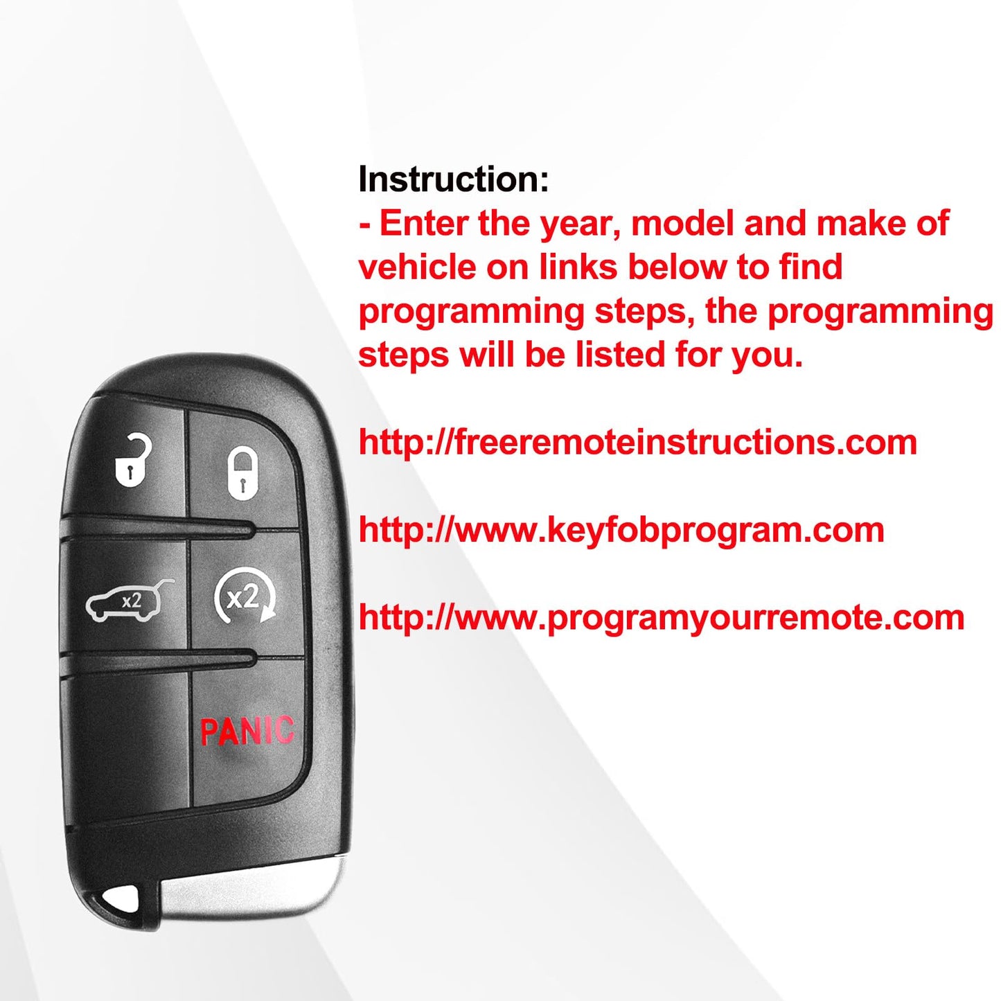 Self-Programmable Replacement for Proximity Smart Key Fob for Jeep Grand Cherokee 2014 2015 2016 2017 2018 2019 2020 2021 (FCC:M3N40821302 68143505AC 68143505AA) 2 pcs