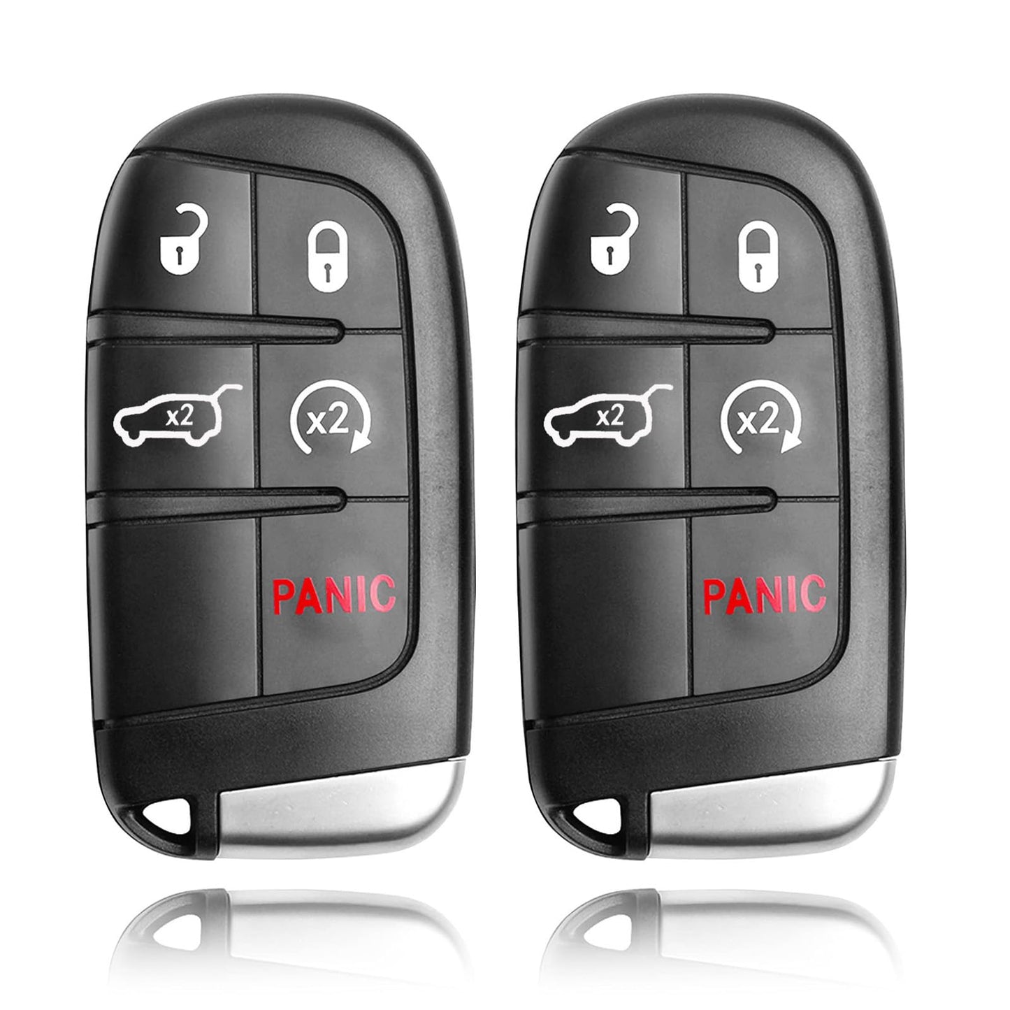 Self-Programmable Replacement for Proximity Smart Key Fob for Jeep Grand Cherokee 2014 2015 2016 2017 2018 2019 2020 2021 (FCC:M3N40821302 68143505AC 68143505AA) 2 pcs