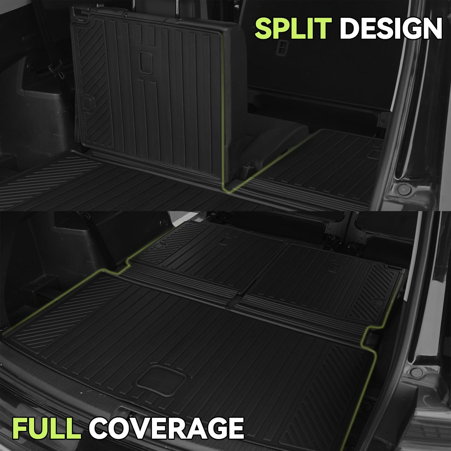 Tongama-Floor Mats for 2022-2025 2026 Jeep Grand Cherokee (Include 4xe Not WK or L), All Weather TPE Trunk Mat and Cargo Net and Door Sill Guards for Jeep Grand Cherokee Floor Liner Accessories
