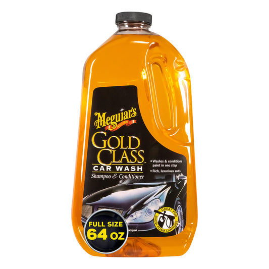 Meguiar's Gold Class Car Wash - Get Professional Results in a Foam Cannon or as a Bucket Wash - Give the Gift of a Clean and Glossy Car, the Perfect Holiday Gift for any Car Enthusiast - 64 Oz