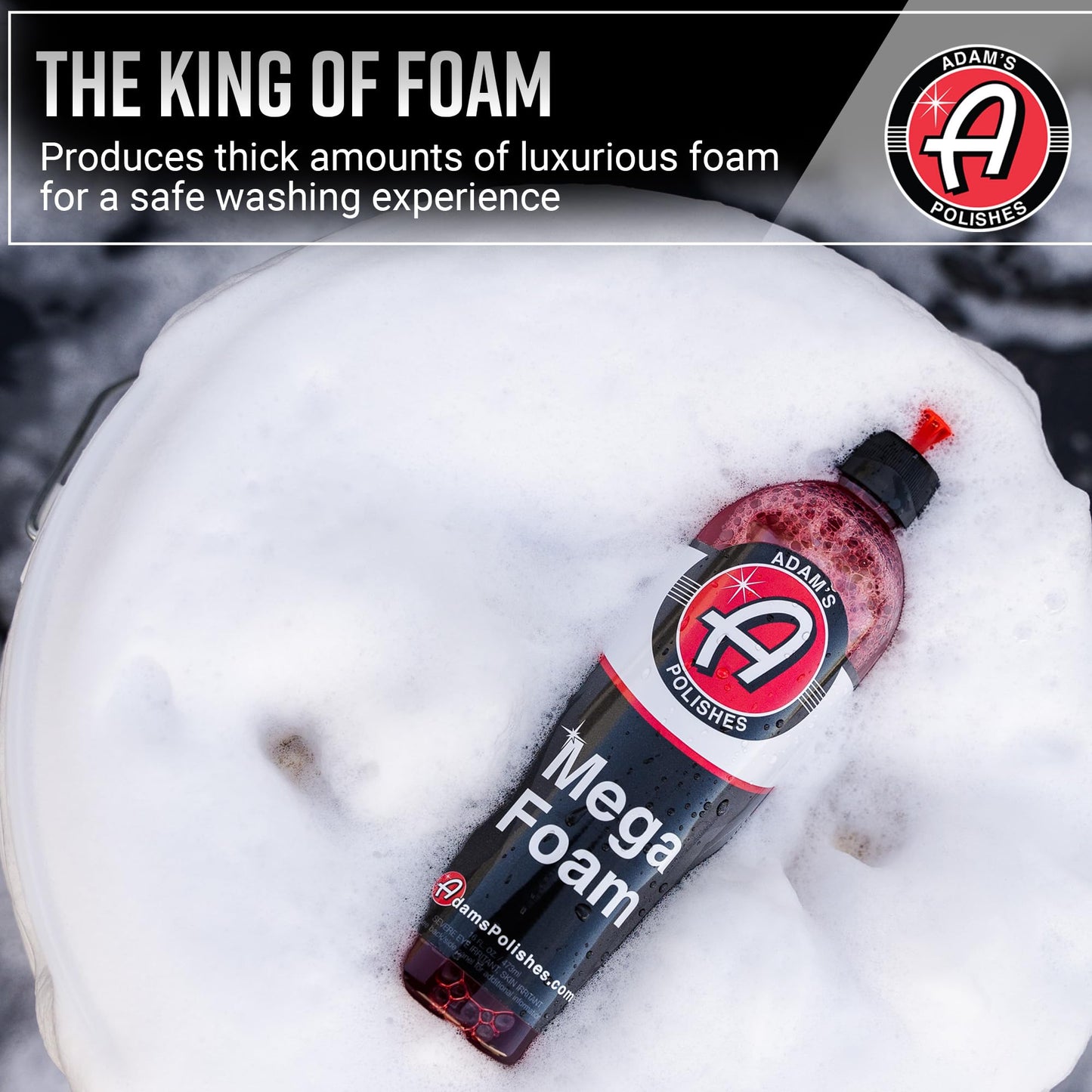 Adam's Polishes Mega Foam Gallon - pH Best Car Wash Soap For Foam Cannon, Pressure Washer or Foam Gun | Concentrated Car Detailing & Cleaning Detergent Soap | Won't Strip Wax or Ceramic Coating